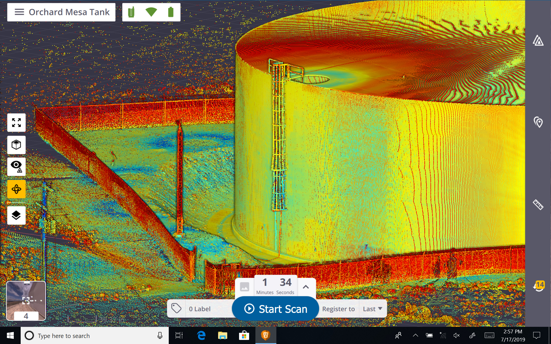 Trimble X7 Scanning System_Tank Perspective
